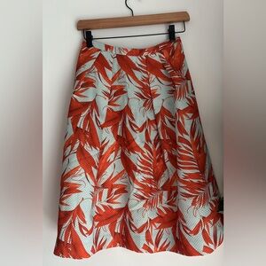 H&M Tropical Orange and White Women's Skirt